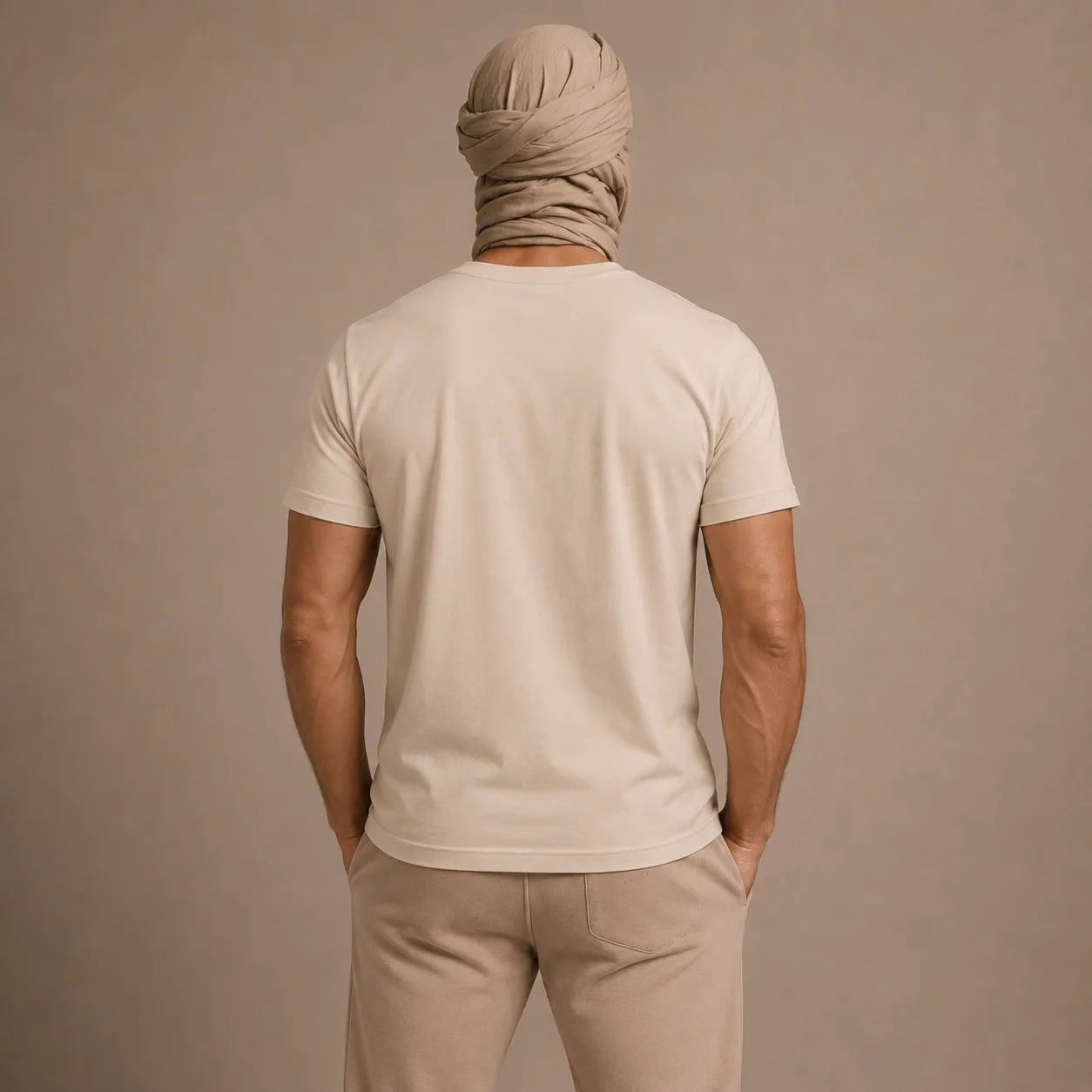 Postal Tee · Nude · achterkant