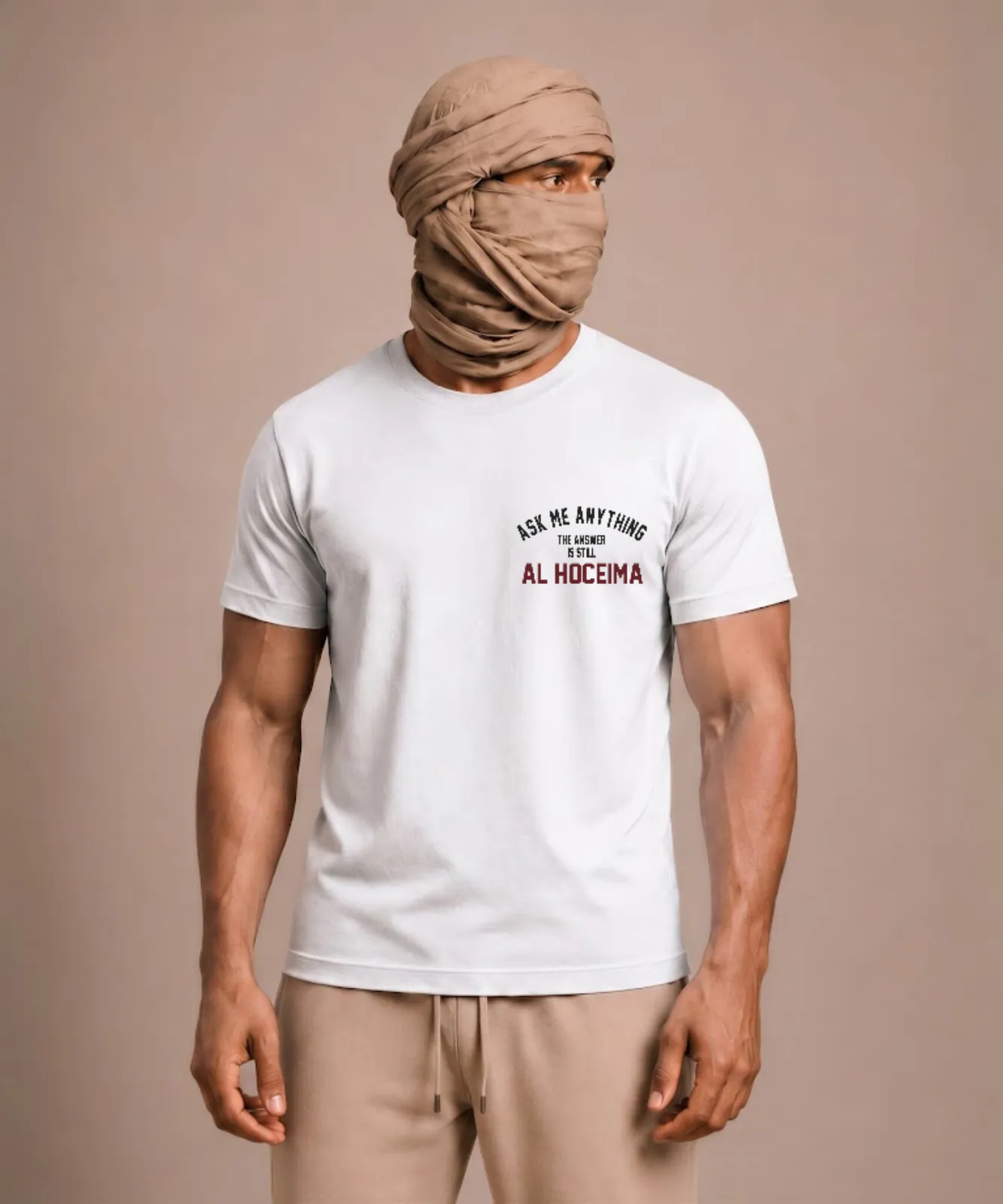 Ask Anything tee · Wit · voorkant