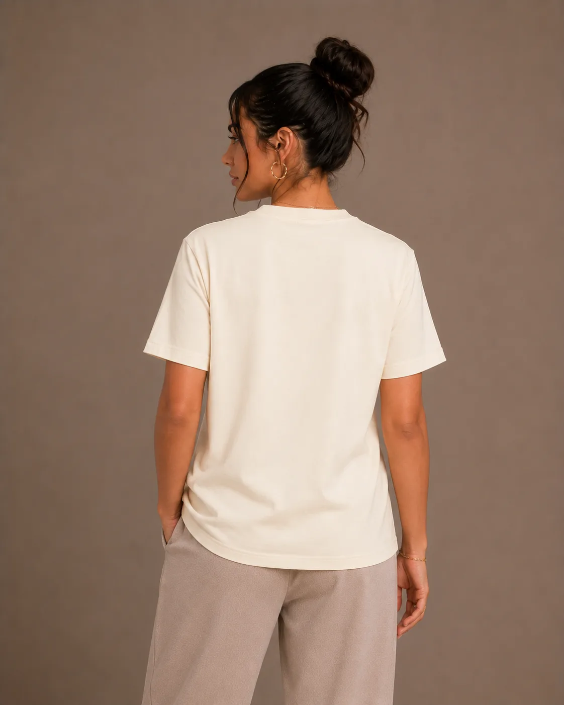 Moroccan Tee · Beige · achterkant