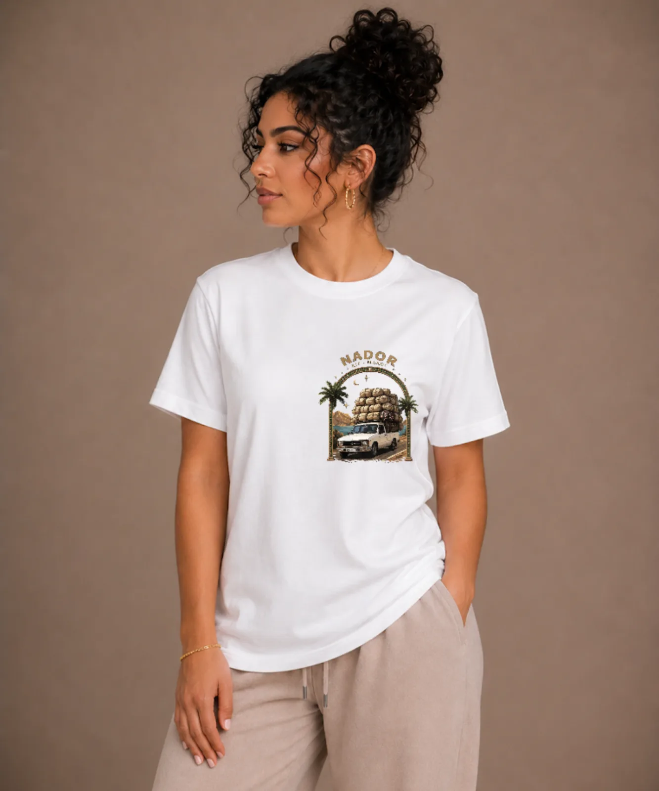 Her Overload Tee dames met gepersonaliseerde Marokkaanse graphic