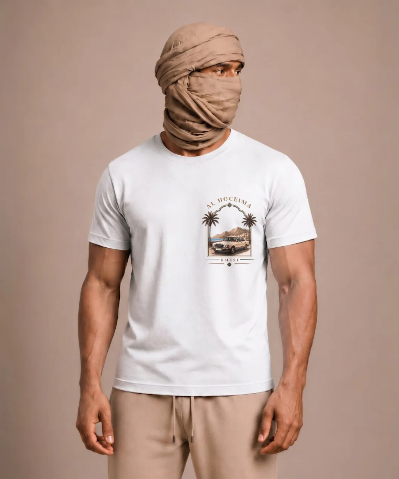 Moroccan Taxi Tee · Wit · voorkant